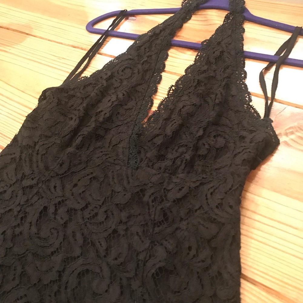 NWOT. Kimchi Blue. Black lace halter dress.
